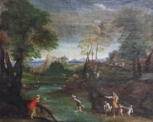Paesaggio con guado