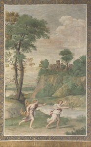 Apollo insegue Dafne Affresco da Villa Aldobrandini, 1617-1618