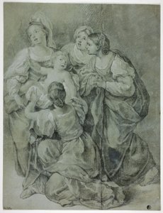 Gruppo di quattro donne e bambino da Domenichino