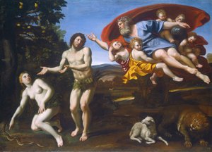 Il rimprovero ad Adamo ed Eva da Domenichino