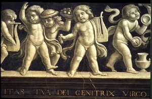Fregio di Cherubini, dalla Nascita della Vergine (dettaglio)