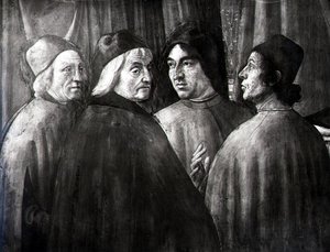 Zaccaria nel tempio, dettaglio del gruppo maschile