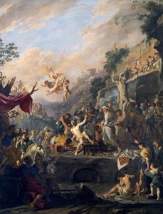 Martirio di San Lorenzo, dipinto di Domenico Gargiulo detto Micco Spadaro da Domenico Gargiulo