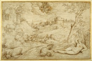 Paesaggio con Ruggero e Angelica, da 