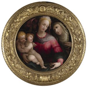 Madonna con bambino e San Giovanni Battista e Santa Caterina da Siena da Domenico Beccafumi