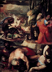 La punizione di Core, Dathan e Abiron (La punizione del fuoco celeste, episodio della ribellione dei Leviti contro Mosè e l