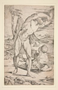 Due uomini nudi in un paesaggio da Domenico Beccafumi