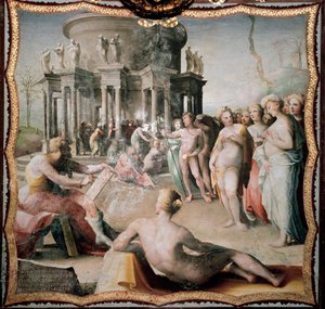 Zeusi dipinge il ritratto di Elena per il tempio di Hera a Crotone da Domenico Beccafumi