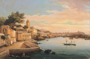 Veduta di Genova dai giardini di Palazzo Doria Pamphilj da Domenico Cambiaso