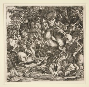 Battaglia degli uomini nudi da Domenico Campagnola