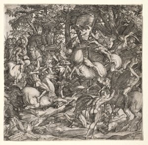 Battaglia degli Uomini Nudi, 1517 da Domenico Campagnola