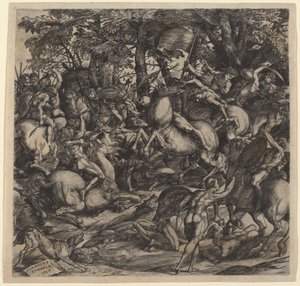 Battaglia di uomini nudi da Domenico Campagnola