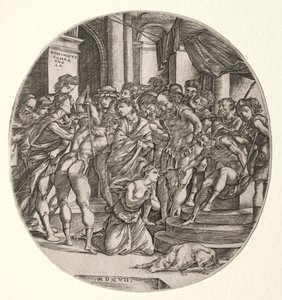 Decapitazione di Santa Caterina, 1517 da Domenico Campagnola