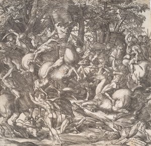 Battaglia di cavalieri da Domenico Campagnola