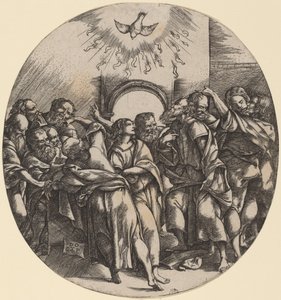 La discesa dello Spirito Santo da Domenico Campagnola