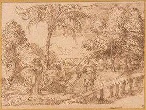 La fuga in Egitto da Domenico Campagnola