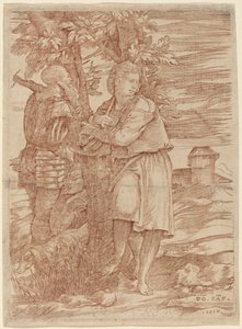 Il pastore e il vecchio guerriero da Domenico Campagnola
