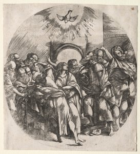 La discesa dello Spirito Santo da Domenico Campagnola