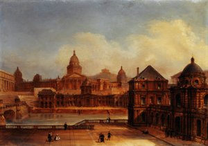 Veduta composita dei monumenti parigini, ca. 1836 da Domenico Ferri