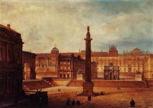 Veduta composita dei monumenti parigini da Domenico Ferri