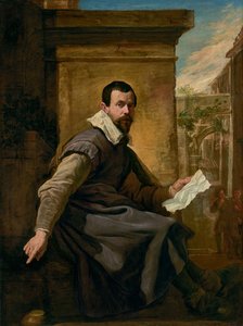 Ritratto di uomo con spartito musicale da Domenico Fetti