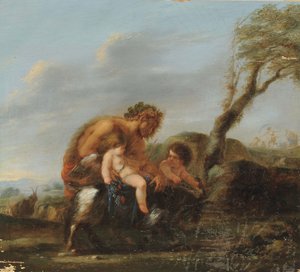 Satiro con due putti