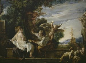 Vertumno e Pomona, c.1621-23 da Domenico Fetti or Feti