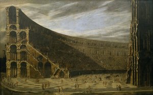 Prospettiva di un anfiteatro romano