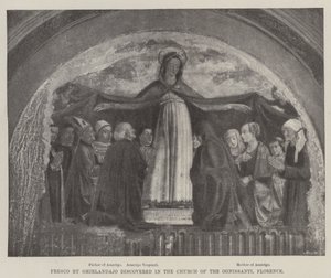 Affresco scoperto nella Chiesa di Ognissanti, Firenze da Domenico Ghirlandaio
