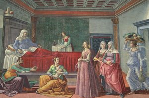 La nascita di San Giovanni Battista da Domenico Ghirlandaio