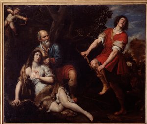 Silvio e Dorinda, da Il pastor fido di Giovanni Battista Guarini da Domenico Il Sarzana Fiasella
