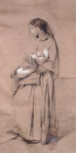Madre abbandonata da Domenico Induno