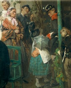 Notizie della pace di Villafranca, di Domenico Induno, (dettaglio) da Domenico Induno