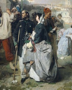 Notizie della pace di Villafranca, di Domenico Induno (dettaglio) da Domenico Induno
