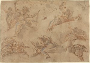 Figure Allegoriche Viste dal Basso da Domenico Maria Canuti