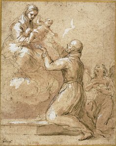 La Vergine e il Bambino appaiono a San Gaetano di Thiene da Domenico Maria Canuti