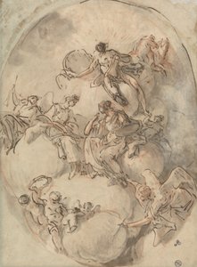 Studio per soffitto: Apollo e altre figure da Domenico Mondo