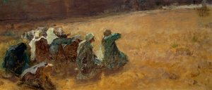 Le Marie assistono alla crocifissione di Cristo, dettaglio da Domenico Morelli