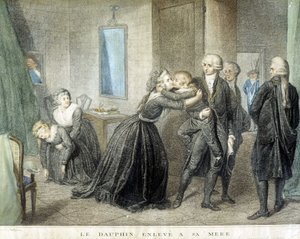 Il delfino Luigi rapito dalla madre Maria Antonietta (nella loro prigione del Tempio), 1 luglio