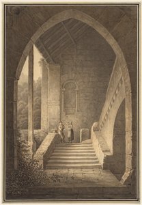 Scala esterna di una rovina gotica, 1830 da Domenico Quaglio