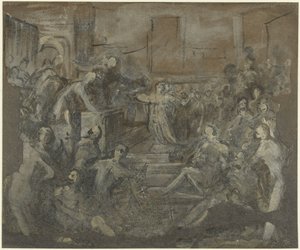 Santa Caterina in discussione con gli scribi