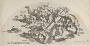Gruppo dal Giudizio Universale, Angeli che portano la Colonna della Flagellazione e...