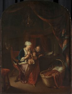 Una madre che allatta il suo bambino