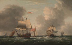 Un due ponti inglese in sosta, con altre navi e imbarcazioni in una brezza fresca da Dominic Serres