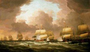 La Battaglia di Quiberon Bay, 20 novembre 1759 da Dominic Serres