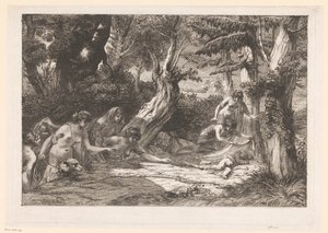 Diana e le sue ninfe trovano Cupido addormentato nel bosco da Dominique Vivant Denon (baron)