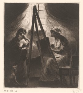 Elisabeth Vigée-Le Brun che ritrae una donna da Dominique Vivant Denon (baron)