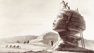Sfinge di Giza in Egitto durante la campagna d