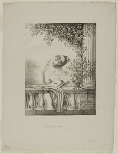 Ragazza con uccello da Dominique Vivant Denon