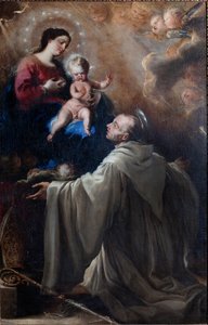 Museo parrocchiale. Dipinto. San Bernardo e la Madonna con Bambino. Olio su tela. da Don Juan Carreno de Miranda